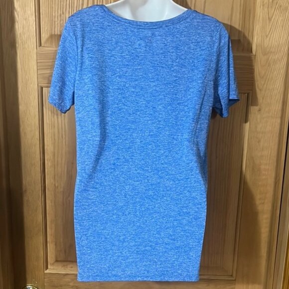 Nike Dri-Fit Heathered Blue Short Sleeve Scoop Neck Relaxed Fit T-Shirt - Picture 6 of 9